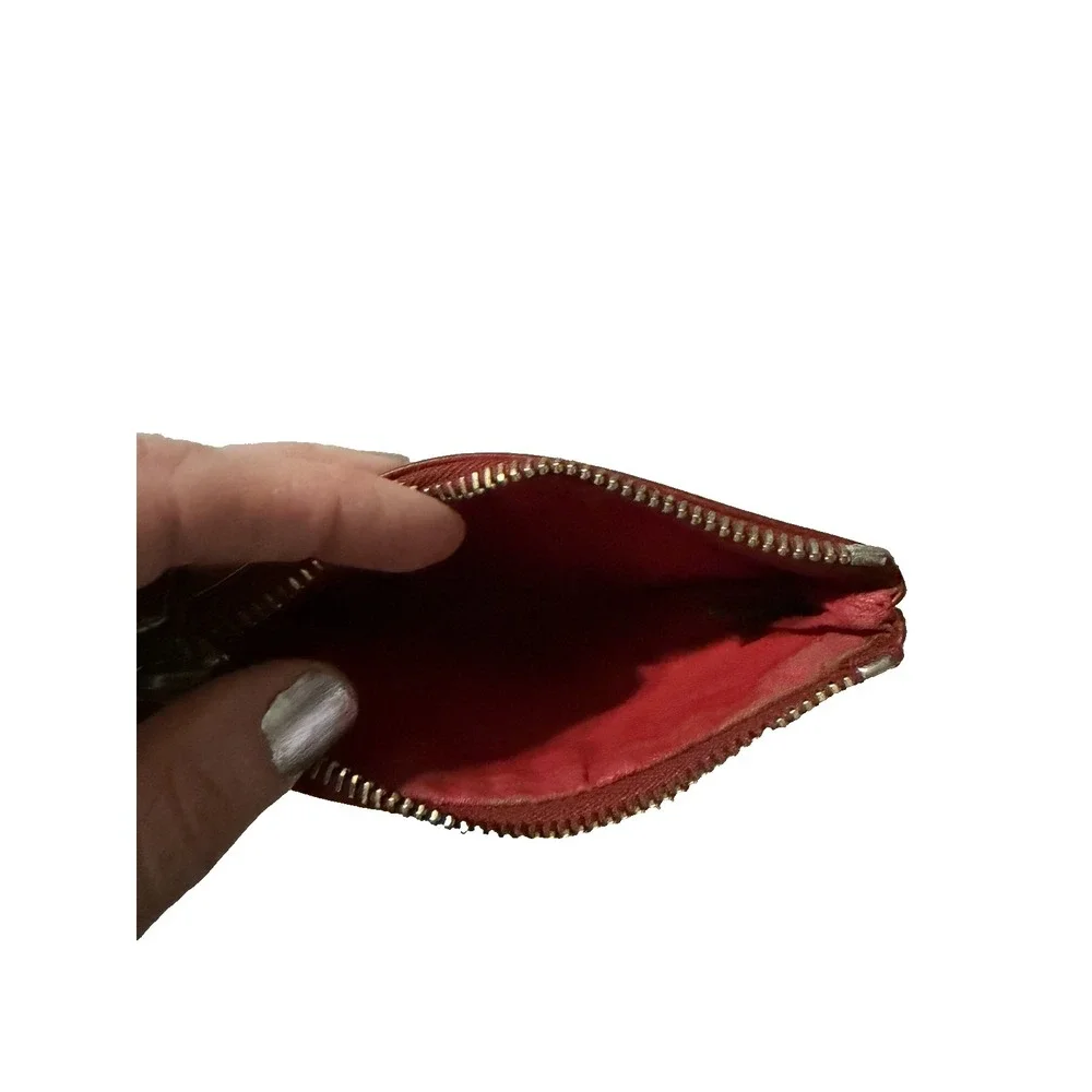 Dooney & Bourke Red White Black Zebra Print Zippered Wallet